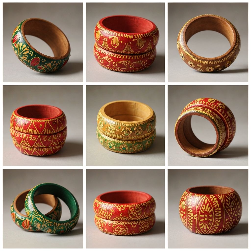 Wooden bangles collection