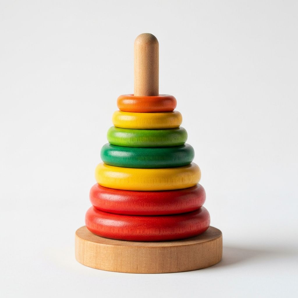 Wooden Stacking Rings - Handcrafted Channapatna Wooden Toy by Hussain Arts India